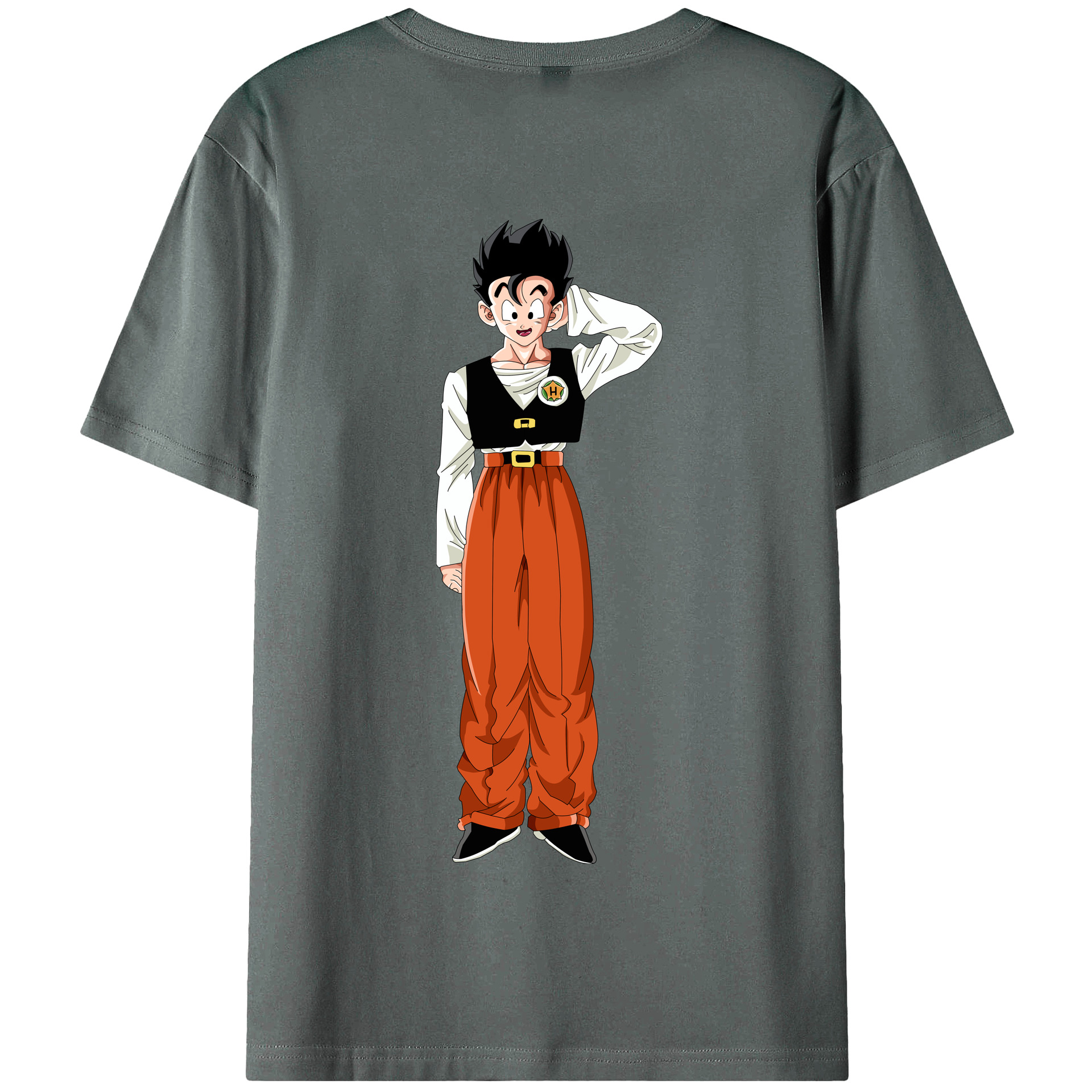 （画像用） ドラゴンボール 孫 悟飯（そんごはん）DRAGON BALL Son Gohan 綿100％半袖Tシャツ（背面プリント）